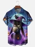 Moisture Wicking Halloween Wizard Donkey Chest Pocket Hawaiian Shirt