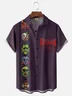Moisture-wicking Halloween Fun Monster Witch Chest Pocket Bowling Shirt