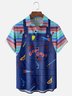 Moisture-wicking Halloween Ghost Doll Fun Print Chest Pocket Casual Shirt