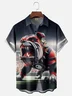 Moisture-wicking American Football Georgia Art Bulldogs Chest Pocket Casual Shirt