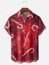 Moisture-wicking Christmas Candy Cane Art Chest Pocket Casual Shirt