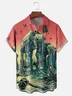 Moisture-Wicking Star Robot Pocket Hawaiian Shirt