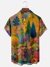 Hardaddy X Neika Moisture-wicking Landscape Forest Chest Pocket Hawaiian Shirt