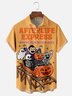 Hardaddy X Kimprut Imut Moisture-wicking Zombie Pumpkin Chest Pocket Hawaiian Shirt