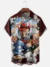 Moisture-wicking American Football Nebraska Art Huskers Chest Pocket Casual Shirt