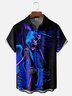Moisture Wicking Day of the Dead Skull Grim Reaper Chest Pocket Hawaiian Shirt