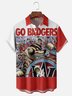 Moisture Wicking Football Game Wisconsin Badgers Chest Pocket Hawaii Shirt