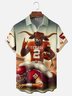 Moisture-wicking American Football Texas Art Longhorns Chest Pocket Casual Shirt