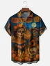 Moisture-wicking Day Of The Dead Skeleton Music Chest Pocket Casual Shirt