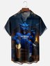 Moisture-wicking American Football Georgia Art Black Panthers Chest Pocket Casual Shirt