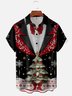 Moisture-wicking Christmas Tree Chest Pocket Ugly Shirt