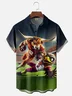 Moisture Wicking Football Texas Longhorns Breast Pocket Hawaiian Shirt