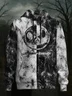 Halloween Contrasting Ghost Face Hoodie Sweatshirt