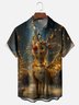 Moisture-wicking Christmas Elk Chest Pocket Casual Shirt