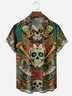Moisture-wicking Day Of The Dead Skeleton Music Chest Pocket Casual Shirt
