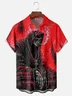 Moisture Wicking Day of the Dead Skull Chest Pocket Hawaiian Shirt