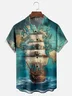 Moisture-wicking Sailing Boat Chest Pocket Casual Shirt