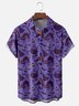 Moisture-wicking Halloween Cat Witch Chest Pocket Casual Shirt