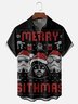 Hardaddy X Eduely Moisture-wicking Christmas Star Robot Chest Pocket Holiday Shirt