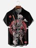 Hardaddy X Eduely Moisture-wicking Skull Poker Chest Pocket Holiday Shirt