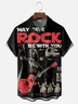 Hardaddy X Eduely Moisture-wicking Star Robot Music Guitar Chest Pocket Casual Shirt