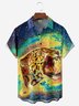 Hardaddy X Lara Rouse Moisture-wicking Tiger Gradient Color Chest Pocket Hawalian Shirt