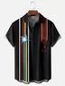 Moisture-wicking Sci-Fi Game Motorcycle Chest Pocket Bowling Shirt