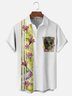 Hardaddy X Lara Rouse Moisture-wicking Skull Floral Chest Pocket Bowling Shirt