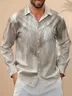 Moisture Wicking Botanical Chest Pocket Hawaiian Long Sleeve Shirt