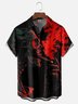 Moisture Wicking Day of the Dead Skull Chest Pocket Hawaiian Shirt
