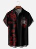 Moisture Wicking Text Translation Love Health Luck Chest Pocket Hawaiian Shirt