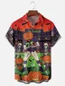 Moisture Wicking Halloween Football Game Chest Pocket Hawaiian Shirt