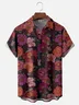 Hardaddy X Anna Lynne Moisture-wicking Flower Bat Chest Pocket Hawalian Shirt