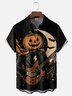 Hardaddy x Contatoeoli Studio Moisture-wicking Fun Skull Moon Art Chest Pocket Casual Shirt