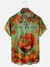 Moisture-wicking Thanksgiving Turkey Chest Pocket Casual Shirt