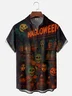 Moisture-wicking Halloween Candy Skull Chest Pocket Casual Shirt
