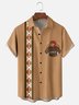 Moisture-wicking Thanksgiving American Football Turkey Chest Pocket Bowling Shirt