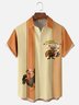 Moisture-wicking Thanksgiving American Football Turkey Chest Pocket Bowling Shirt