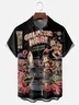 Hardaddy x Eduely Moisture-wicking Fun Space War Art Chest Pocket Casual Shirt