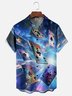 Moisture-wicking Playing Card Art Chest Pocket Hawaiian Shirt