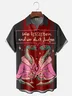 Hardaddy x Eduely Moisture-wicking Fun Double Snake Art Chest Pocket Bowling Shirt