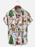 Moisture-Wicking Christmas Elf Christmas Tree Elk Chest Pocket Hawaiian Shirt