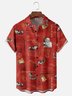 Moisture Wicking Christmas Santa Chest Pocket Hawaiian Shirt