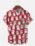Moisture Wicking Christmas Santa Chest Pocket Hawaiian Shirt