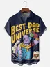 Hardaddy X Eduely Moisture-wicking Best Dad Universe Chest Pocket Holiday Shirt