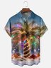 Moisture-wicking Christmas Tree Candy Cane Decoration Chest Pocket Casual Shirt