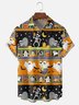 Moisture-Wicking Halloween Frankenstein Ghost Pumpkin Chest Pocket Hawaiian Shirt