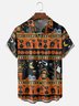 Moisture-Wicking Halloween Ghost Pumpkin Black Cat Chest Pocket Hawaiian Shirt