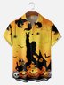 Big Size Moisture-wicking Halloween Bigfoot Chest Pocket Casual Shirt