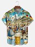 Big Size Moisture-wicking Oktoberfest Beer Chest Pocket Casual Shirt